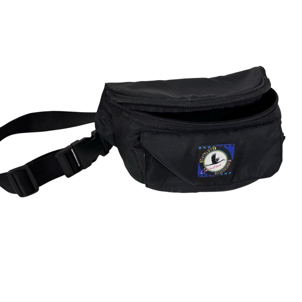 Vintage Fanny pack 90s Quality Camera Accessories Waist Bag Black